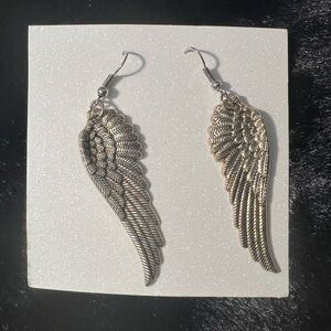Silver Angel Wing Earrings